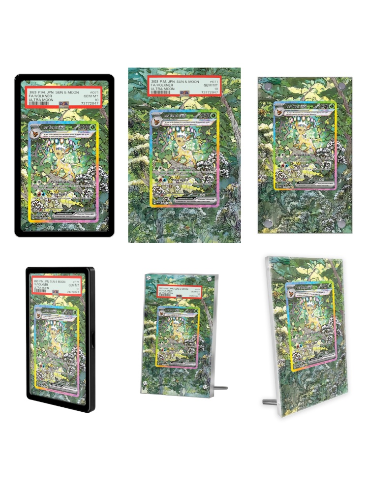 Display Case Acrylic - Affichage de cartes Pokemon PTCG Leafeon