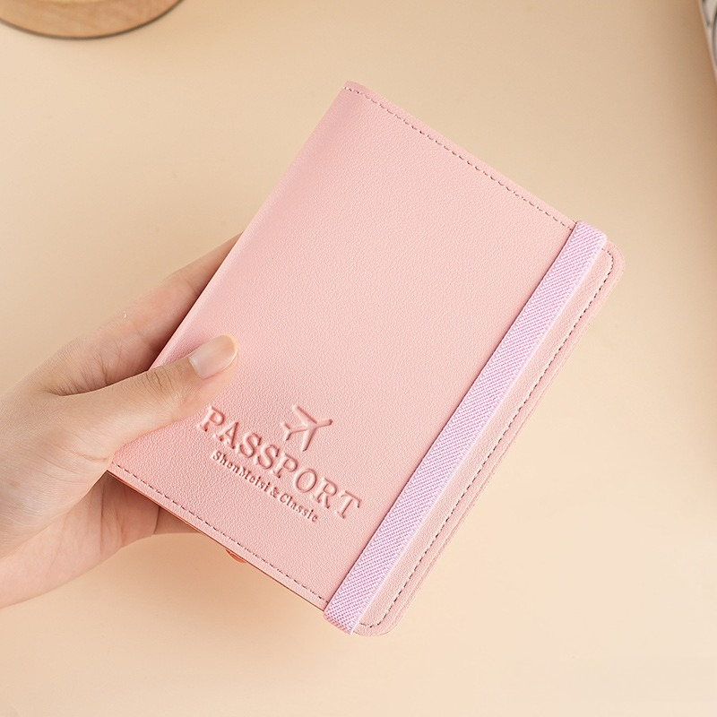 Card Top Loader - Housse de passeport en cuir PU,