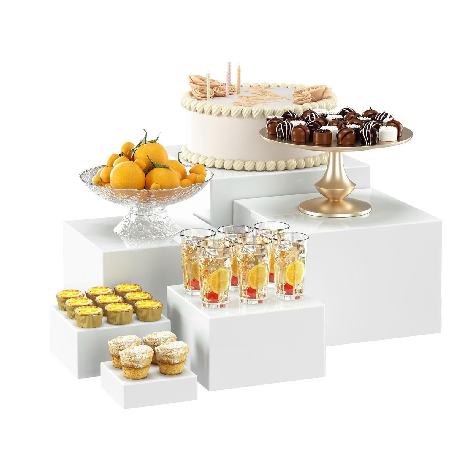 6x acrylique Buffet Riser Dess - Display Risers Set avis et prix