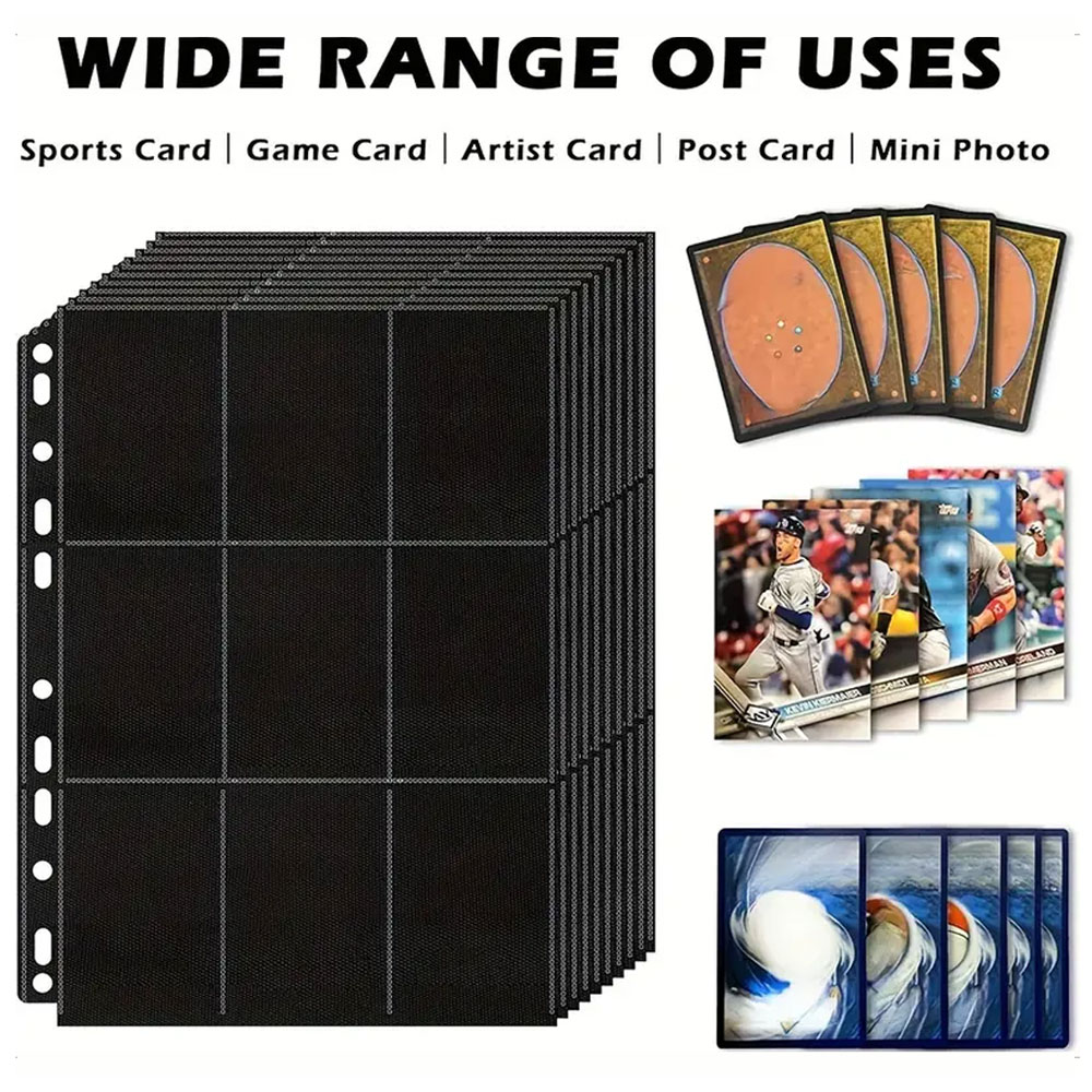 Lot de 10 pochettes noires à 9 - Trading Card Binder avis et prix